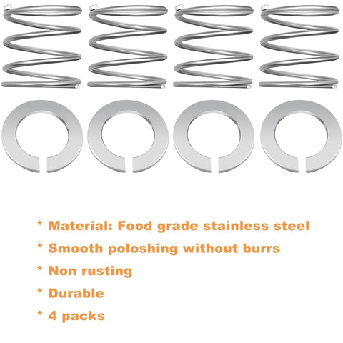 Spring And Washer Kit For KitchenAid Stand Mixer Replacement Parts Upgrade Pack includes four food-grade stainless springs and washers.