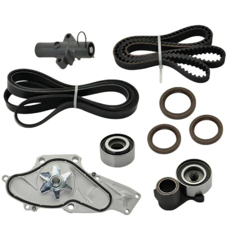 Beefy Timing Belt Kit With Water Pump And Tensioner Keeps Engine Sweet And Smooth Saving Cash On Mechanic Bills Ensuring Reliability And Peace Of Mind For Your Ride Everyday On The Road Without Worrying Failures Or Costly Repairs. timing belt kit with water pump and tensioner parts
