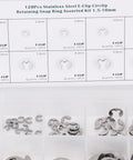 Top Notch 240Pcs E Clips Circlip Retaining Ring Kit 1.5mm To 10mm Stainless Steel External Snap Rings organized in case.