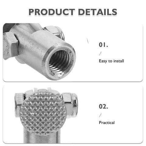 Two Piece Auto Sheet Metal Dent Repair Tool Set With Iron Changeover Heads Ultra Portable Mini Dent Removal Kit For Cars To Fix Dents And Dings On The Go Beefy Slider Head For Even Pressure, metal threaded head close-up