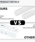 Comparison of silicone vacuum hose for cars, high temperature clear tubing, our product vs competitors showing flexibility and durability.
