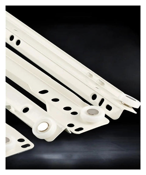 Heavy Duty Drawer Track Slides For Two Cabinets Roller Pulley Chute System For Computer Tables Desks And Clothing Cabinets Hardware