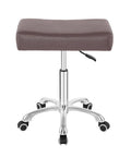 Heavy Duty Rolling Swivel Stool With Wheels, Height Adjustable From 21 To 29 Inches, Ultra Cushioned Seat, Front View