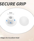 Diagram showing secure grip of 500 Pieces Plastic Hole Plugs Set For Three Sixteenth Inch Holes White Round Button Caps with ridged design