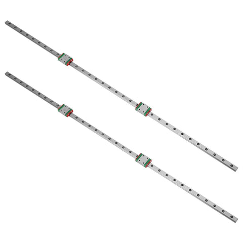 Four Sliders Linear Rail Kit With Dust Proof Pads, Alloy Steel Guide Rail System for CNC machines and 3D printers