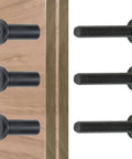 40 Sets Black M6 Bolts And Nuts Cap Nuts Assortment Kit with 2 Matching Drive Tools for TV Stands, showing bolts and nuts.