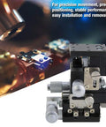 Manual XYZ Linear Stage With 40x40mm Sliding Table For Optical Instruments, Smooth Intersect Roller Guide, 3 Axis Micrometer