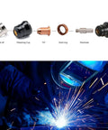 Pro Grade Plasma Cutter Tips Kit 23 Piece Replacement Electrodes 105400038 105400039 105400040 105400041 Compatible With 30A 41200