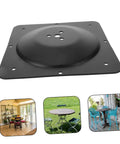 Heavy Duty Badass Table Leg Mounting Plate Multi Purpose Furniture Attachment Hardware No Sweat Install Iron Bracket Connector on table.