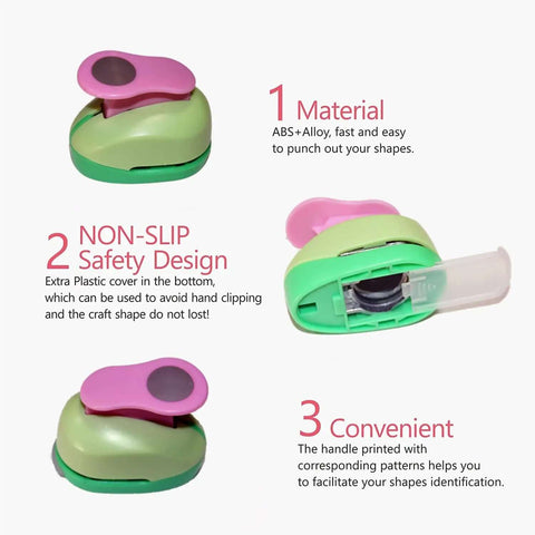 1 Inch Oval Punch Lever Action For Paper Crafting And Scrapbooking Easy To Use EVA Punches with non-slip design and safety features