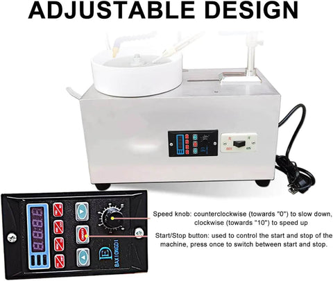 Top Shelf Gem Faceting Machine Featuring Dead Quiet 180W Motor With Smooth Variable Speed Control And Dead Nuts Accurate Digital Angle Display, adjustable design.