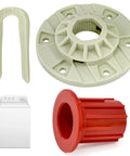Complete Washer Basket Repair Kit Featuring Driven Hub And Heavy Duty Bushing Assembly, includes nylon bushing and driven hub.