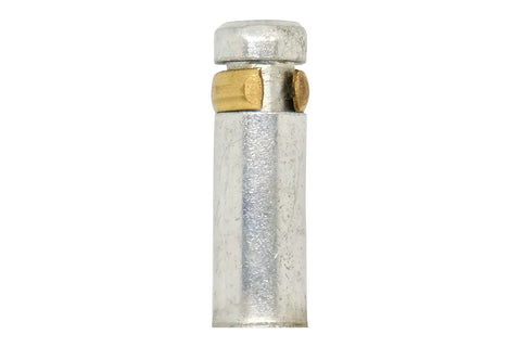Close-up of metal stem from Heavy Duty 2 Inch Swivel Stem Caster With Soft TPR Rubber Wheel Seven Sixteenth Inch Stem Non Marking