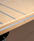 Pro Grade Aluminum T Slot Miter Jig for Woodworking and Router Trimming, Red Miter Track Rails With Screw Chutes, table integration