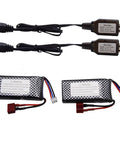 Two Pack 7.4V 1800mAh LiPo Battery With T Plug For 1 To 10 Scale 4WD RC Cars And Trucks Fits Models Like 9201E And 9125 Lightweight 80g Each