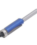Heavy Duty Top Bearing Flush Trim Router Bits For Woodworking Projects With Sharp Carbide Cutting Edge Nanometer Blue Coating 1/4 Inch Shank