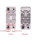 Heavy Duty 120 Plate Brazed Heat Exchanger Built With Food Grade SUS304 Stainless Steel And Pure Copper Core shown from both sides.