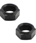 2 Pack Arbor Nut For Delta Unisaw Left Hand Thread Fits Right Tilt Saw, black metal hex nuts on white background.