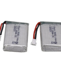 Beefed Up 2 Pack 3.7V 1200mAh LiPo Batteries with MX2.0 Plug and Cables for Syma X5SW X5SC RC Quadcopter Drone, 25C, 50C, Lightweight