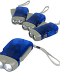 Hand Crank Emergency Flashlight Four Pack Rechargeable Crank Light With Dual LED For Camping Car Travel Hiking Outdoor