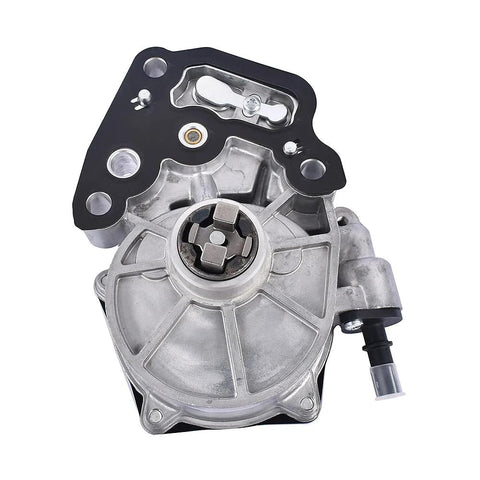 TEKKOAUTO vacuum pump replacement, silver aluminum body with black mounting plate for GM vehicles