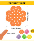 5 Pack Floating Bee Islands With 6.5 Inch EVA Flower Shaped Watering Stations dimensions and color options illustration