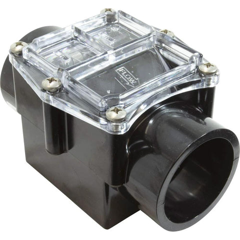 Magic Plastics CR2 corrosion-resistant check valve, 2-inch, with clear lid over black plastic body.
