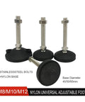 Beefy Adjustable Furniture Leveling Feet With Swivel Base And Tilt Joint Compatible M8 M10 M12 Screws for tables and chairs.