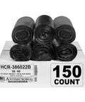 Heavy Duty Black Trash Bags 60 Gallon 150 Count 22 Micron Equiv 38 By 60 Inches Frustration Free Tough Trash Can Liners