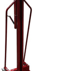 Easy Roll Manual Winch Stacker Work Positioner Lift Truck with heavy duty steel frame and poly casters for 220 lb loads.
