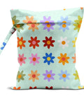 Waterproof Wet Bag And Travel Buddy For Swimwear, Diapers, Gym Clothes, Toiletries, And Makeup, Reusable 26x32 Cm Wet Dry Bag With Cute Daisy Floral Pattern