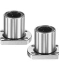 LMH20UU Linear Ball Bearings 20mm Bore 32mm OD 38mm Length 5.5mm Hole 2 Pack Round Flange Rubber Sealed Linear Motion Bearings for Machines and 3D Printer Rigs, two bearings