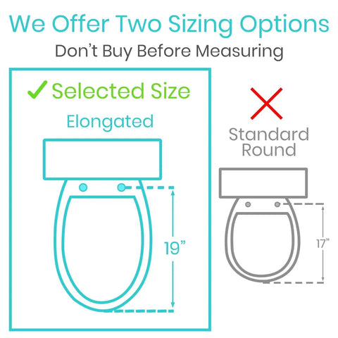 Raised Toilet Seat Riser With Sturdy Side Handles Fits Under Existing Elongated Seats Adds Three Point Five Inches Of Lift Making Get Up And Sit Down An Absolute Breeze For Seniors And Smooth Bathroom Care