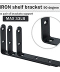 Heavy Duty Black Steel L Shelf Brackets Set 8 Pieces 5x3 Inch Decorative Angle Braces for Wall Shelves