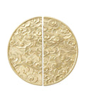 Antique Half Moon Cabinet Pulls 2 Pack In Gold Semicircle Zinc Alloy Drawer Handles For Kitchen Cabinets And Dressers Auspicious Chinese Pattern Hardware