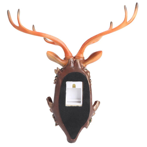 Vintage Deer Head Resin Wall Hook Hangs Heavy Coats Keys Totes And Towels Super Slick Home Decor Organizer with antlers.