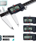 12 Inch Digital Caliper With Stainless Steel Body Large LCD Screen Auto Off Three Unit Readouts Inch Millimeter Fraction Conversion Vernier Caliper For DIY Pros In Metalworking Automotive And Jewelry Making