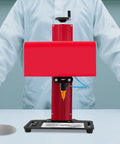 Kickass Pneumatic Dot Peen Marking Machine With Computer Controlled Operation And 200X130 Millimeter Marking Zone, front view with a marking pin.