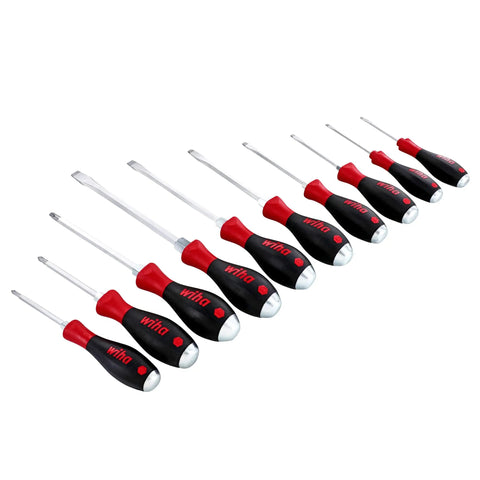 SoftFinish X Heavy Duty Slotted And Phillips Screwdriver Set With Cushion Grip Handles And Direct Molded Blades Displayed