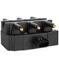 Front view of ignition coil pack for V6 3.3L and 3.8L engines, fits 2000 to 2010 Chrysler Town & Country, Pacifica, Jeep Wrangler UF305