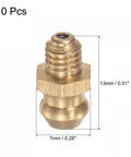 Heavy Duty Brass Straight Grease Fittings M5 X 0.8mm Thread Kit 10 Pack For Easy Lubrication Of Machinery And Equipment, Rust Resistant