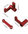 Aluminum Steering Bellcranks And Drag Link For One Tenth Scale Traxxas Slash 2WD Rustler VXL Bandit Replaces Part 3743 Red CNC Machined Upgrade Includes Hardware And High Precision CNC Aluminum Build For Reliable Steering And Easy Upgrade. red CNC aluminum steering bellcranks and drag link set, 1/10 scale