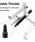 Heavy Duty 3 Jaw Reversible Internal External Gear Puller Tool Kit Forged From Solid Chrome Vanadium Steel Badass Mechanical Extractor For Bearings And Pulleys Without Wasting Time As Serious Mechanic Fixing Old Engines In His Local Garage Workshop, stable thimble detail
