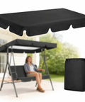 Heavy Duty Patio Swing Canopy Replacement Top Waterproof Windproof UV Resistant Rip Proof Garden Cover 75x45 or 85x45