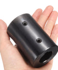 Rigid Shaft Coupling 1 Inch Bore 2 Inch Outside Diameter 3 Inch Length Black Oxide Coated ASTM 1045 Steel Set Screw Type With 2 Screws