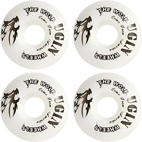 52mm 95A White Skateboard Wheels With Comprehensive Tool Kit Bearings Washers Spacers All In One Street Freestyle Setup