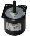 Low Speed 30 RPM AC Synchronous Gear Motor with dual bearings, reversible CW/CCW control, 115V 60Hz, 10W, 8 mm output shaft