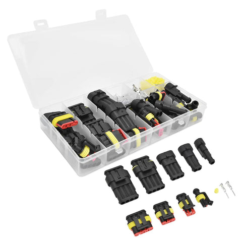 192 Piece Wire Connector Plug Kit with Silicone Plugs DIY Friendly Automotive Electrical Terminals Assortment