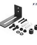 Sliding Barn Door Bottom Adjustable Floor Guide Roller Set Black For Quiet Smooth Operation, Easy To Install, Includes 2 Rollers And Hardware