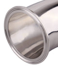 DERNORD 45-degree elbow, 3-inch tube OD, stainless steel 304 tri-clamp pipe fitting, front view